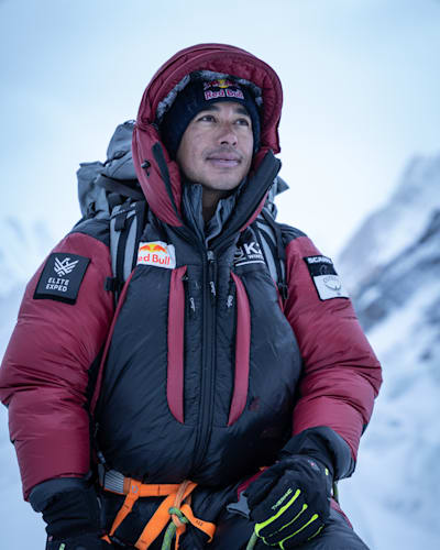 Nirmal Purja is pictured during his ascent of K2 on January 16, 2021.