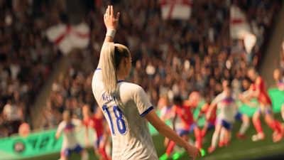Chloe Kelly sur le terrain dans le mode multijoueur d’EA Sports FC 27.