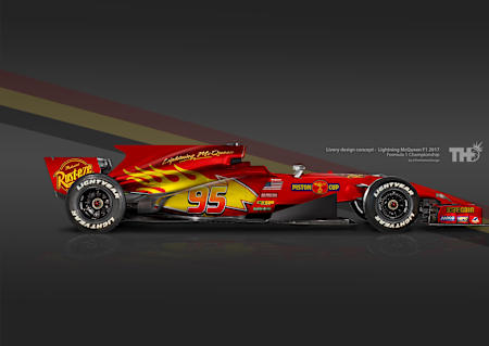 Cars 3 Lightening McQueen livery concept by Tim Holmes Design