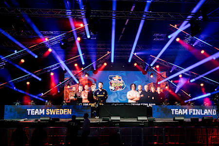 Team Sweden meets Team Finland in the ultimate Red Bull Rush B showdown at DreamHack Stockholm November 30th 2025.