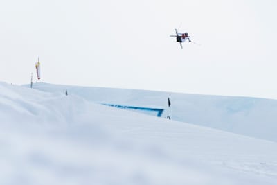 Mathilde Gremaud performt bei den Laax Open 2023 in Laax, Schweiz. 