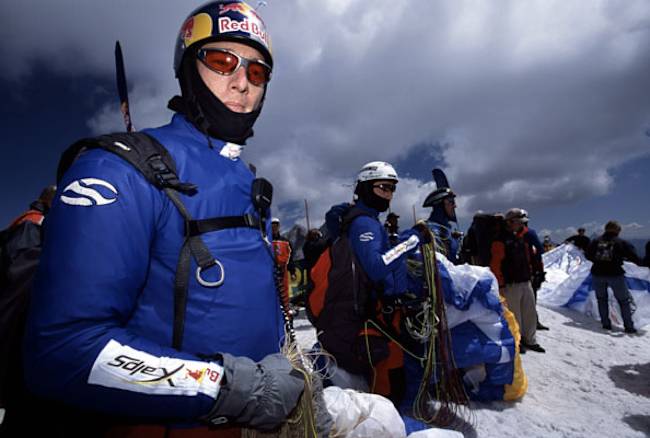 Athletes getting ready to fly