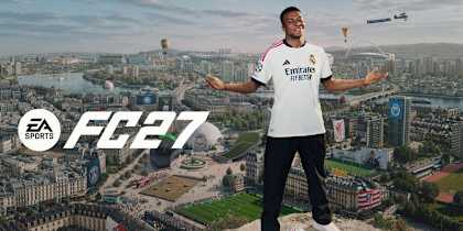 A screenshot of the cover art for EA Sports FC 27. 