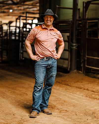 Pekus, aka Cowboy Ninja, smiles during the test event. 