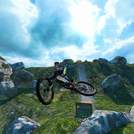A screenshot from mobile game Bike Unchained 3.