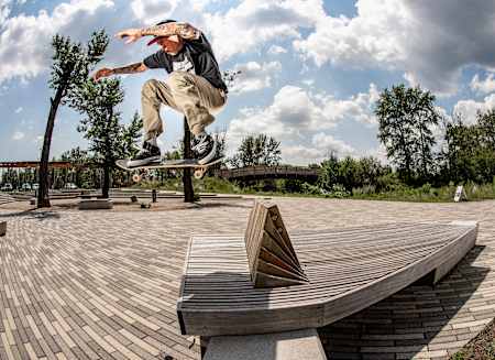 TJ met Joe Buffalo, legendary Indigenous skater and hit some lines.