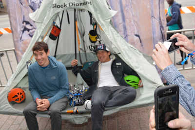 Alex Honnold and Jimmy Chin pictured together in Austin, Texas, USA on 11 March, 2018.