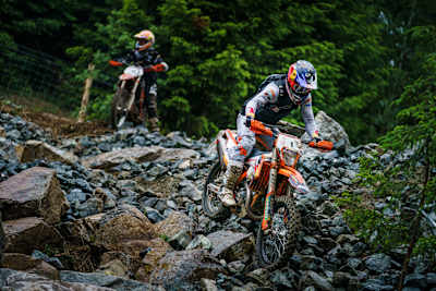 Manuel Lettenbichler performs during the Enduro OEM in Spielberg, Austria on May 29, 2022. 
