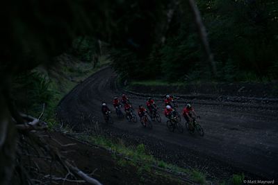 The riders often had to pedal in near darkness