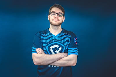 Daniel Flor from WoW guild Pieces, shot during the race to World First raid at the Red Bull Gaming Sphere, 2019.