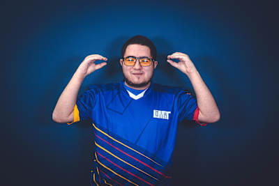 Kevin "Thdlock", Raider for the guild Limit, at the Red Bull Gaming Sphere in London.