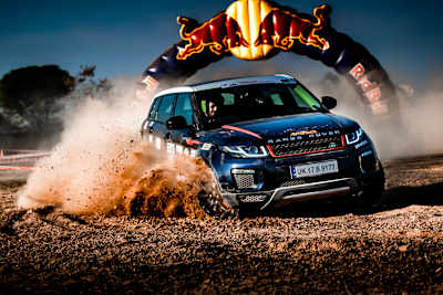 A rally drivers competes at the Royal Rajasthan Rally.