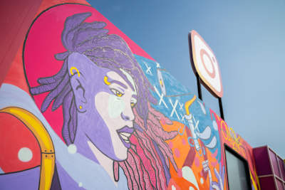Details of Abhedya Bhagawan's graffiti artwork