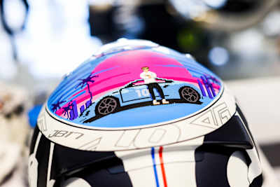 Pierre Gasly of Scuderia AlphaTauri at the Miami Grand Prix on May 8, 2022.