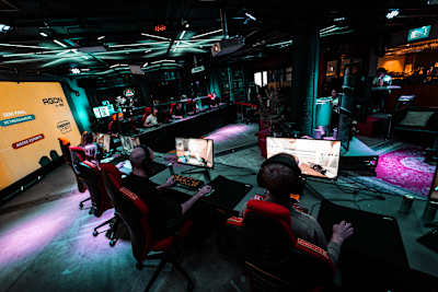 Participants at the Red Bull Campus Clutch Sweden at the Red Bull Gaming Sphere in Stockholm, Sweden on the 26th of Otctober 2023.