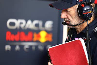 Adrian Newey, Chief Technical Officer of Red Bull Racing, looks on in the garage during practice ahead of the F1 Grand Prix of Saudi Arabia at Jeddah Corniche Circuit on March 17, 2023. 