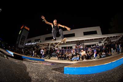 Hell Boy hardflip's at the Red Bull Mind the Gap 2022 in Orlando, Florida