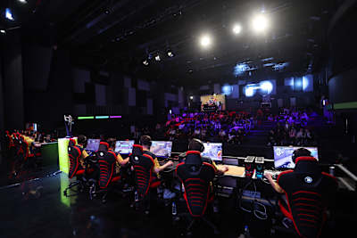 Participants compete during Red Bull Campus Clutch at Istanbul, Turkey on November 05, 2023.  