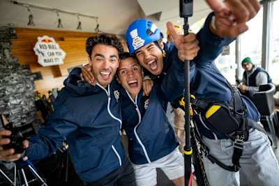 A team poses for a portrait during Red Bull Can You Make It in Bratislava, Slovakia on May 22, 2024.