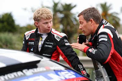 Ogier (right) is nw focused on consolidating second position