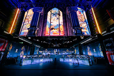 Interior shot of the stage in the the Lanxess Arena in Cologne during IEM Cologne 2026.