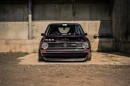 Front view of the VW MK1 Golf G60