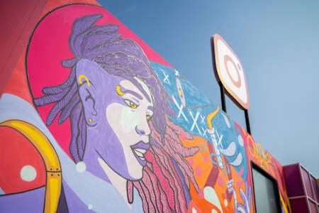 Details of Abhedya Bhagawan's graffiti artwork