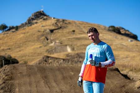 Brook Macdonald relaxes at his Dream Track build at Woodstock Farm, Motueka, New Zealand on January 30, 2022.