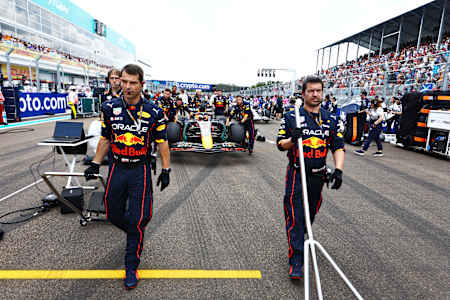 Red Bull Racing team at the Miami International Autodrome