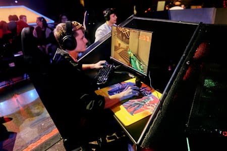 Keeoh at Red Bull Campus Clutch 2022 at Esports Stadium in Arlington, TX