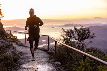 Dylan Bowman runs on Mount Tamalpais near San Francisco, California.