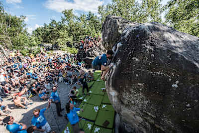 Participants at Red Bull Font&Bleau in the Forest of Fontainebleau, France