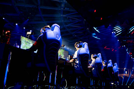 Team G2 seen during the Red Bull League of Its Own in Berlin, Germany, on December 9, 2023.