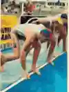 Quinn Darragh competing in a swimming competition in Australia.