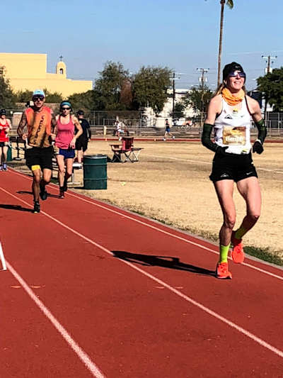 She aims to become the first woman to win a marathon in all 50 US States