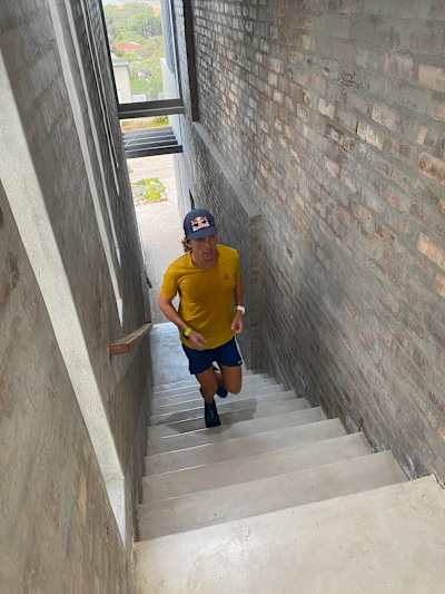 自宅周回ルートには階段も含まれていた