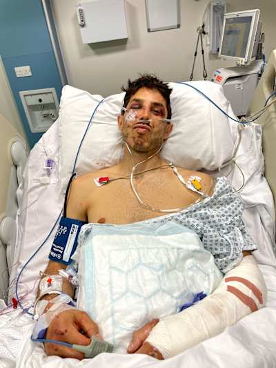 Gee owes his life to the staff at the Royal Stoke University Hospital