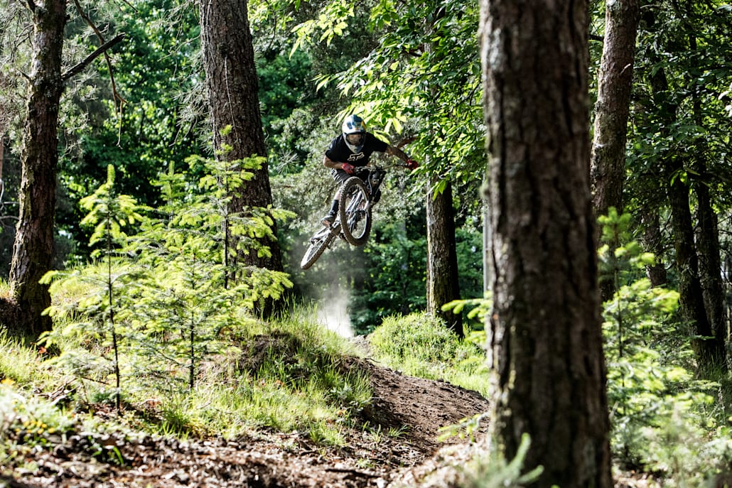 Andreu Lacondeguy rides Lousã Bike Park, Portugal on May 25, 2017.