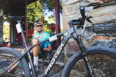 Tiago Ferreira is seen during the 24h Climb in São Pedro do Sul, Portugal on July 22, 2020