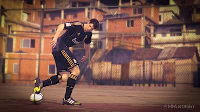 Brazilian legend Kaka plays on the favela pitch in FIFA Street. 