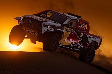 Seth Quinterol for Toyota Gazoo Racing for Dakar 2024 in Dubai, UAE on November 8, 2023.