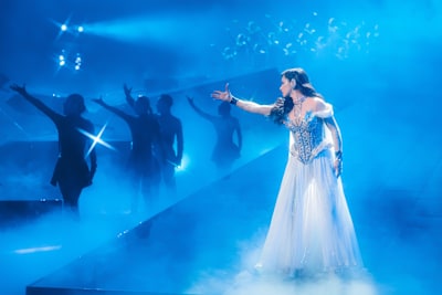 Singer-songwriter Chrissy Costanza performs onstage at League of Legends Worlds 2025 Finals Opening Ceremony presented by Mastercard on November 08, 2025 in Chengdu, China.