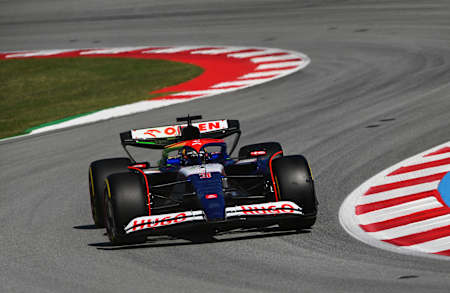 Daniel Ricciardo of Visa Cash App RB at the Spanish Grand Prix on June 23, 2024.