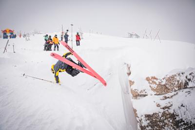 Alex Hall competes at Kings and Queens of Corbet's at Jackson Hole Mountain Resort in Jackson, WY, USA on February 18, 2021. 