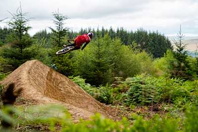 Laurie Greenland riding his Sound of Speed edit at BikePark Wales