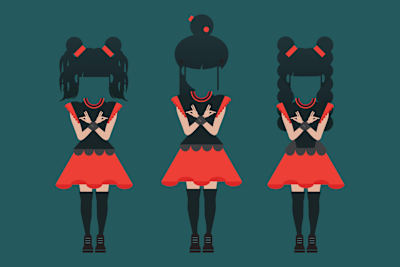 This band uniform is what happens when Japanese Idol culture meets heavy metal, as worn by the brilliant Babymetal.