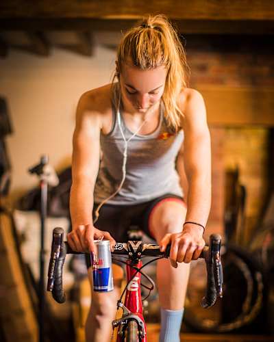 Tahnee Seagrave seen during a training in Llangynog, United Kingdom on January 6, 2017.