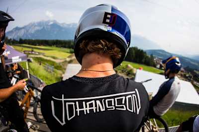 Emil Johansson seen during Slopestyle at Crankworx Innsbruck on June 19, 2021.