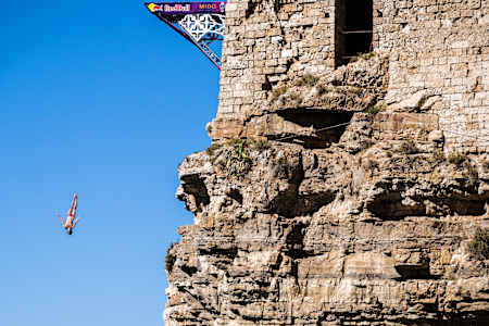 Gary Hunt at Red Bull Cliff Diving World Series 2022 in Italy