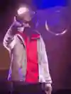 Emiway Bantai posing for the camera with a Red Bull can